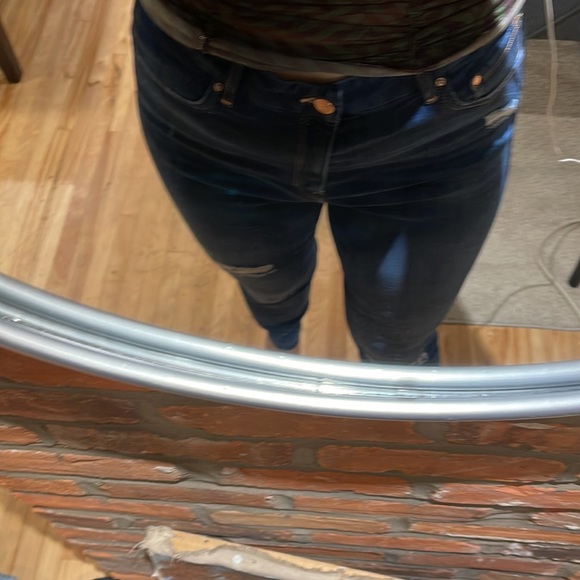 h&m super comfortable and skinny high waist ankle length ripped jeans high waist - Picture 14 of 16